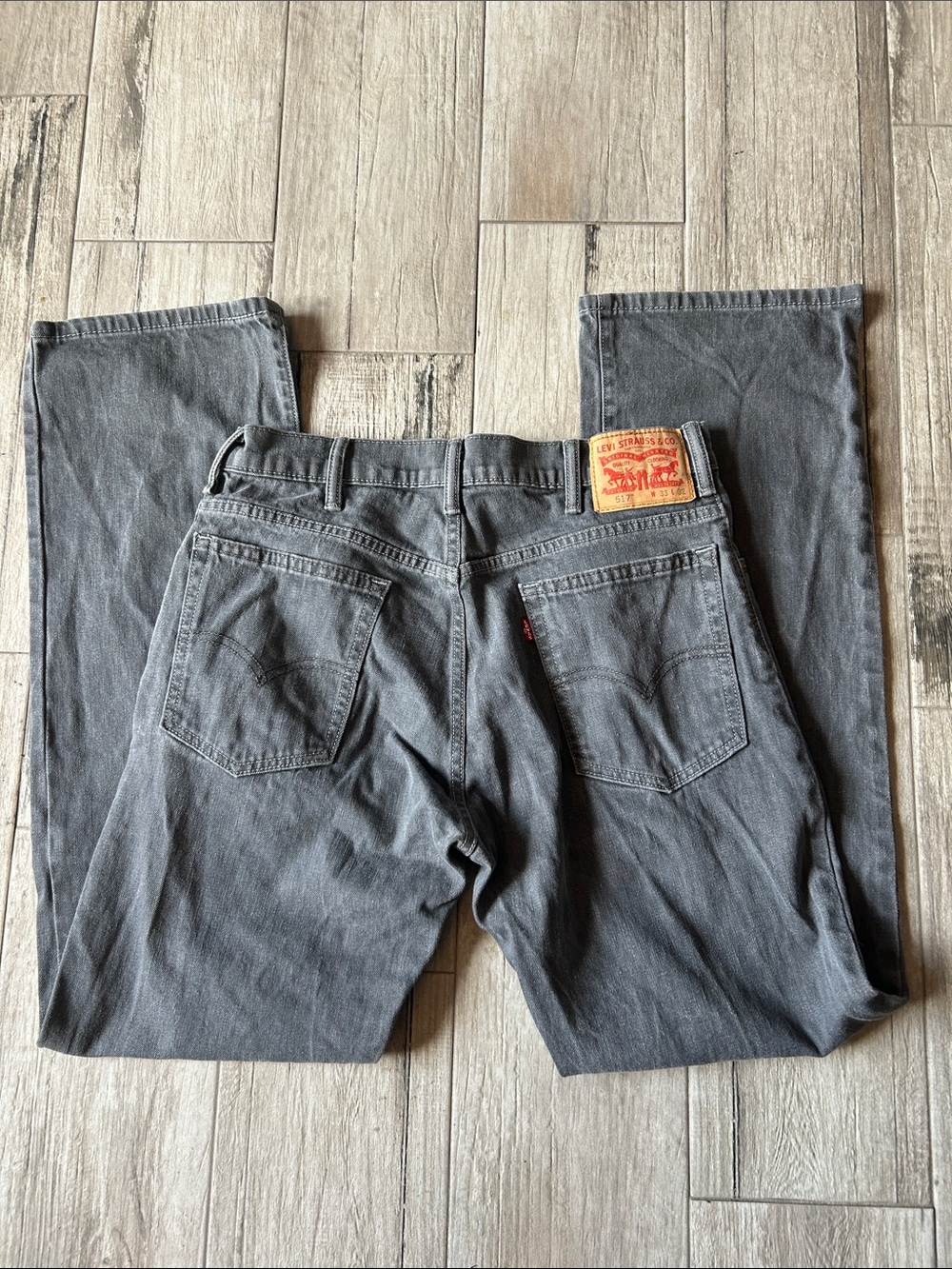 Levi's Men's Charcoal Straight-Leg Jeans